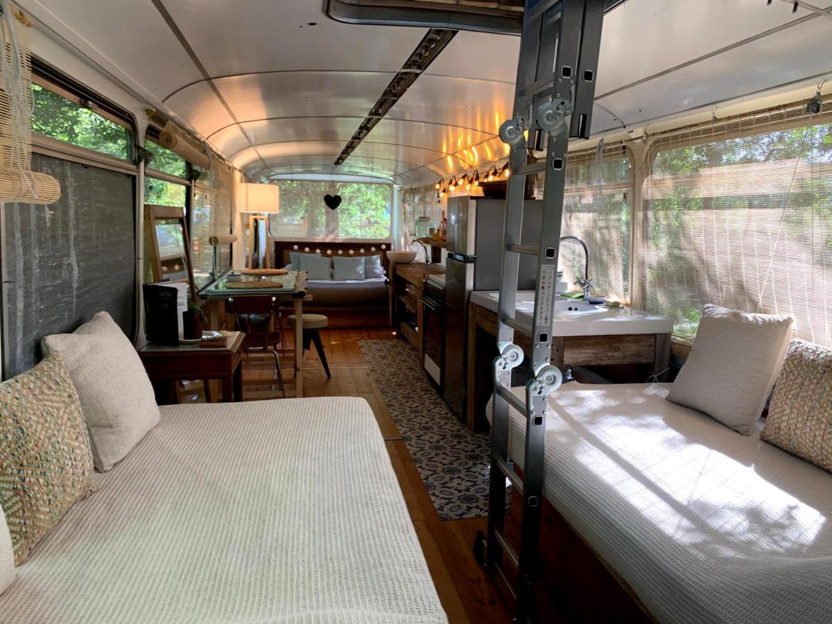 Magic Roof Top Bus With Big Bath In The Tree Forest! Mimizan-Plage Exterior foto